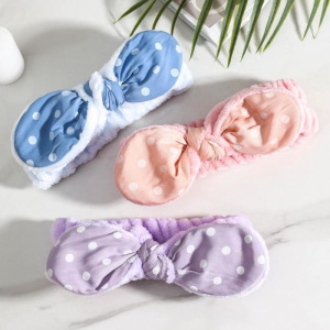 Повязка для умывания «Горошек», цвет МИКС Повязка для умывания «Горошек», цвет МИКС