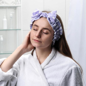 Повязка для умывания «Ромашки», цвет МИКС Повязка для умывания «Ромашки», цвет МИКС