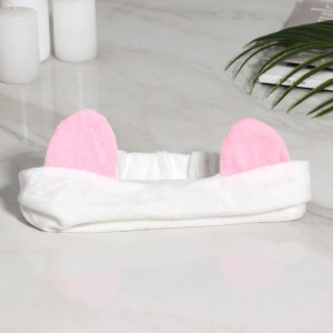 Повязка для умывания «Ушки», цвет МИКС Повязка для умывания «Ушки», цвет МИКС