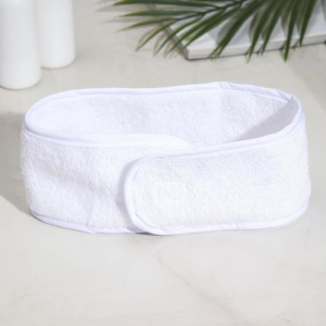 Повязка для волос на липучке Чистовье, махровая, 1 шт/уп, цвет белый Повязка для волос на липучке Чистовье, махровая, 1 шт/уп, цвет белый
