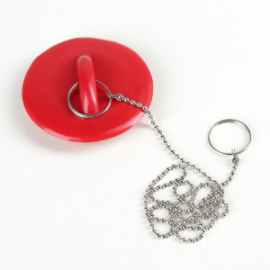 Пробка для ванны, d=6 см (внутренний d=4,5 см), цепочка 55 см, цвет МИКС Пробка для ванны, d=6 см (внутренний d=4,5 см), цепочка 55 см, цвет МИКС