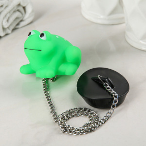 Пробка для ванны с игрушкой Доляна «Лягушка», d=5 см (внутренний d=4,3 см), цепочка 40 см Пробка для ванны с игрушкой Доляна «Лягушка», d=5 см (внутренний d=4,3 см), цепочка 40 см