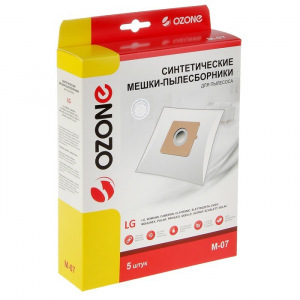 Пылесборник синтетический Ozone micron M-07, 5 шт (LG TB-33) Пылесборник синтетический Ozone micron M-07, 5 шт (LG TB-33)