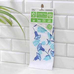 Салфетка для уборки большая Доляна «Колокольчики», 30×70 см, цвет МИКС Салфетка для уборки большая Доляна «Колокольчики», 30×70 см, цвет МИКС