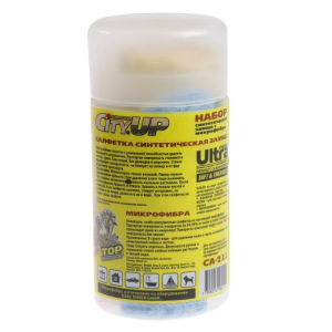 Салфетки из синтетической замши и микрофибры CityUp, СА-211, набор 2 шт Салфетки из синтетической замши и микрофибры CityUp, СА-211, набор 2 шт