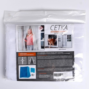 Сетка антимоскитная для дверей, 100 × 210 см, на магнитах, цвет белый Сетка антимоскитная для дверей, 100 × 210 см, на магнитах, цвет белый