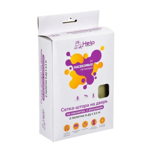 Сетка-штора на дверь противомоскитная, С РИСУНКОМ, магнитным замком и крепежной лентой, 45*210 см, 2 Сетка-штора на дверь противомоскитная, С РИСУНКОМ, магнитным замком и крепежной лентой, 45*210 см, 2