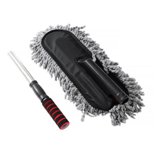 Щётка TORSO для удаления пыли, 72 см, микрофибра, телескопическая ручка, серая Щётка TORSO для удаления пыли, 72 см, микрофибра, телескопическая ручка, серая