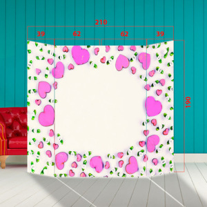 Ширма - Фотозона "Розовые сердечки" 210×190см Ширма - Фотозона "Розовые сердечки" 210×190см