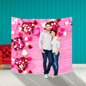 Ширма - Фотозона "Сердца" 210×190см Ширма - Фотозона "Сердца" 210×190см