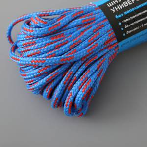 Шнур плетёный универсальный ПП, d=6 мм, 20 м Шнур плетёный универсальный ПП, d=6 мм, 20 м