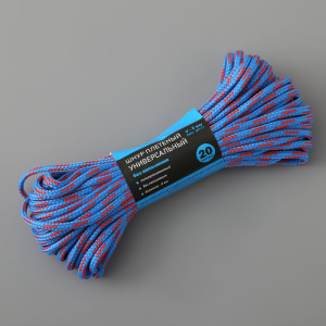 Шнур плетёный универсальный ПП, d=6 мм, 20 м Шнур плетёный универсальный ПП, d=6 мм, 20 м