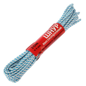 Шнур высокопрочный, d=4 мм, 10 м, цвет МИКС Шнур высокопрочный, d=4 мм, 10 м, цвет МИКС
