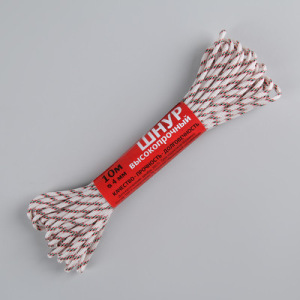 Шнур высокопрочный, d=4 мм, 10 м, цвет МИКС Шнур высокопрочный, d=4 мм, 10 м, цвет МИКС