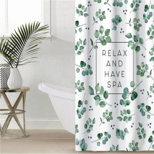 Штора для ванной Этель "Eucalyptus" 145 х 180 см, полиэстер Штора для ванной Этель "Eucalyptus" 145 х 180 см, полиэстер