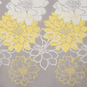 Штора для ванной комнаты Доляна «Большие цветы», с люверсами, 180×180 см, полиэстер, цвет серо-жёлтый Штора для ванной комнаты Доляна «Большие цветы», с люверсами, 180×180 см, полиэстер, цвет серо-жёлтый