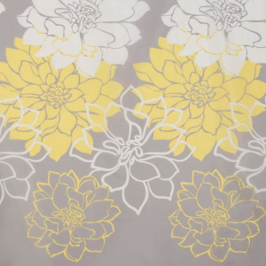 Штора для ванной комнаты Доляна «Большие цветы», с люверсами, 180×180 см, полиэстер, цвет серо-жёлтый Штора для ванной комнаты Доляна «Большие цветы», с люверсами, 180×180 см, полиэстер, цвет серо-жёлтый