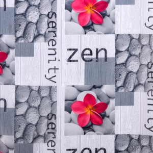 Штора для ванной комнаты Доляна «Камни и цветы», 180×180 см, полиэстер Штора для ванной комнаты Доляна «Камни и цветы», 180×180 см, полиэстер