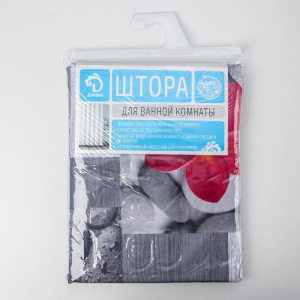 Штора для ванной комнаты Доляна «Камни и цветы», 180×180 см, полиэстер Штора для ванной комнаты Доляна «Камни и цветы», 180×180 см, полиэстер