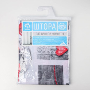 Штора для ванной комнаты Доляна «Сердца», 180×180 см, полиэстер Штора для ванной комнаты Доляна «Сердца», 180×180 см, полиэстер