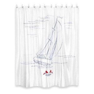 Штора для ванной комнаты Maritime blue, ткань, 200 х 200 см Штора для ванной комнаты Maritime blue, ткань, 200 х 200 см
