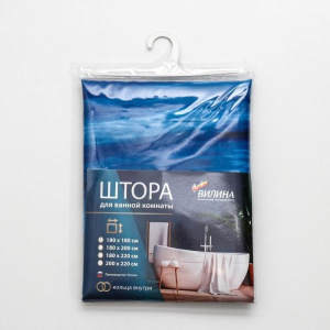 Штора для ванной комнаты «Море», 180×180 см, полиэстер Штора для ванной комнаты «Море», 180×180 см, полиэстер