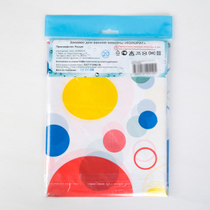 Штора для ванной комнаты «Радуга цвета», 180×180 см, полиэтилен, цвет МИКС Штора для ванной комнаты «Радуга цвета», 180×180 см, полиэтилен, цвет МИКС