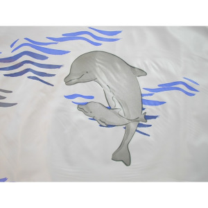 Штора для ванных комнат Delphin, цвет синий/голубой, 180х200 см Штора для ванных комнат Delphin, цвет синий/голубой, 180х200 см