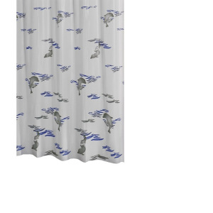 Штора для ванных комнат Delphin, цвет синий/голубой, 180х200 см Штора для ванных комнат Delphin, цвет синий/голубой, 180х200 см