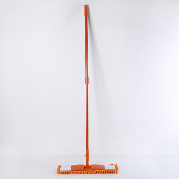 Швабра плоская Доляна, телескопическая ручка 70-120 см, насадка микрофибра букли 42×12 см, цвет МИКС