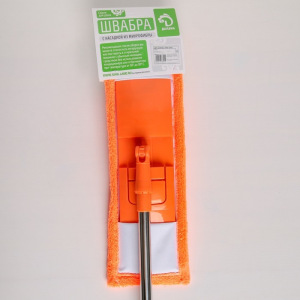 Швабра плоская Доляна, телескопическая стальная ручка 68-121 см, насадка микрофибра 40×10 см, цвет МИКС Швабра плоская Доляна, телескопическая стальная ручка 68-121 см, насадка микрофибра 40×10 см, цвет МИКС