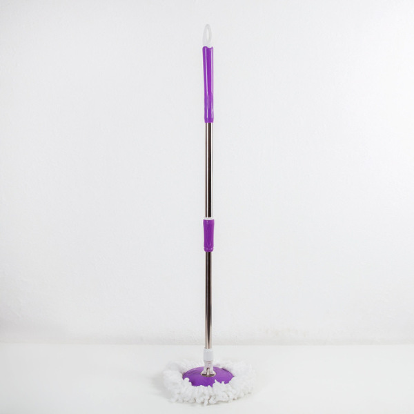 Швабра плоская Доляна, телескопическая стальная ручка 80-115 см, насадка из микрофибра 77×16 см, цвет МИКС