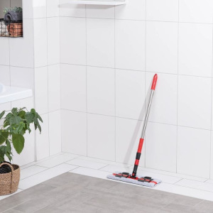 Швабра плоская Доляна, телескопическая стальная ручка 82-127 см, 2 насадки из микрофибры 37×12 см Швабра плоская Доляна, телескопическая стальная ручка 82-127 см, 2 насадки из микрофибры 37×12 см