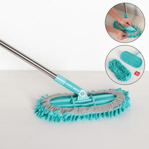 Швабра плоская гибкая Доляна, телескопическая стальная ручка 82-125 см, микрофибра букли, 29×13 см Швабра плоская гибкая Доляна, телескопическая стальная ручка 82-125 см, микрофибра букли, 29×13 см