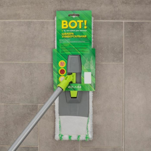 Швабра плоская, ручка 110 см , насадка микрофибра 40×10 см, цвет МИКС Швабра плоская, ручка 110 см , насадка микрофибра 40×10 см, цвет МИКС