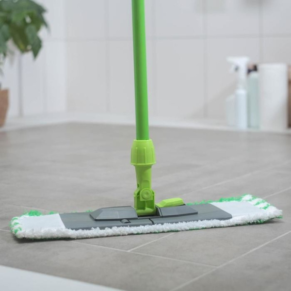 Швабра плоская, ручка 120 см , насадка микрофибра 40×10 см, цвет МИКС