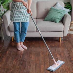 Швабра плоская с телескопической ручкой Raccoon, 40×14×90(120) см, микрофибра Швабра плоская с телескопической ручкой Raccoon, 40×14×90(120) см, микрофибра