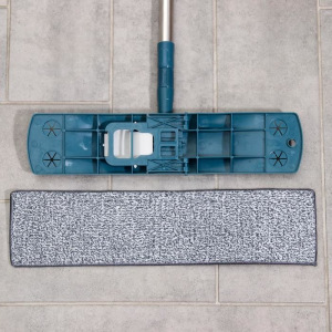 Швабра плоская со стальной телескопической ручкой Raccoon, 41×12×77(130) см, микрофибра Швабра плоская со стальной телескопической ручкой Raccoon, 41×12×77(130) см, микрофибра