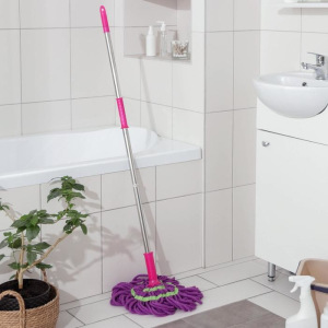 Швабра с отжимом Доляна, стальная ручка 119 см, насадка из микрофибры 80 гр, цвет МИКС Швабра с отжимом Доляна, стальная ручка 119 см, насадка из микрофибры 80 гр, цвет МИКС