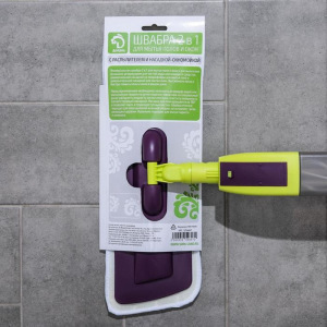 Швабра с распылителем Доляна, ручка 120 см, дополнительная насадка для мойки стёкол, насадка из микрофибры 38×10 см Швабра с распылителем Доляна, ручка 120 см, дополнительная насадка для мойки стёкол, насадка из микрофибры 38×10 см