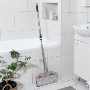Швабра-веник Доляна, стальная ручка 87-124 см, насадка из микрофибры 33 см, цвет МИКС Швабра-веник Доляна, стальная ручка 87-124 см, насадка из микрофибры 33 см, цвет МИКС