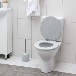 Сиденье для унитаза с крышкой, 43×37 см, мягкое, цвет серый, рисунок МИКС Сиденье для унитаза с крышкой, 43×37 см, мягкое, цвет серый, рисунок МИКС