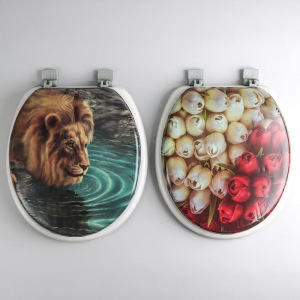 Сиденье для унитаза с крышкой, 43×37 см, мягкое, цвет серый, рисунок МИКС Сиденье для унитаза с крышкой, 43×37 см, мягкое, цвет серый, рисунок МИКС