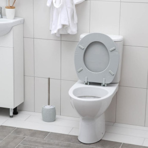 Сиденье для унитаза с крышкой, 43×37 см, мягкое, цвет серый, рисунок МИКС Сиденье для унитаза с крышкой, 43×37 см, мягкое, цвет серый, рисунок МИКС