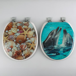 Сиденье для унитаза с крышкой, 43×37 см, мягкое, цвет серый, рисунок МИКС Сиденье для унитаза с крышкой, 43×37 см, мягкое, цвет серый, рисунок МИКС