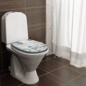 Сиденье для унитаза с крышкой «Камушки», 40×37 см, мягкое Сиденье для унитаза с крышкой «Камушки», 40×37 см, мягкое