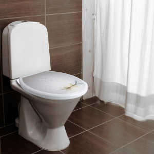 Сиденье для унитаза с крышкой «Лотос», цвет белый Сиденье для унитаза с крышкой «Лотос», цвет белый