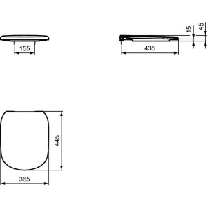 Сиденье и крышка для унитазов Ideal Standard TESI T352901, с функцией плавного закрытия Сиденье и крышка для унитазов Ideal Standard TESI T352901, с функцией плавного закрытия