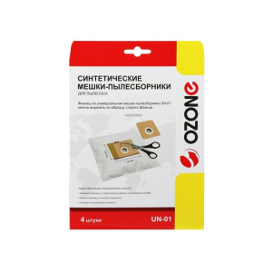 Синтетический пылесборник Ozone micron UN-01 универсальный, 4 шт Синтетический пылесборник Ozone micron UN-01 универсальный, 4 шт