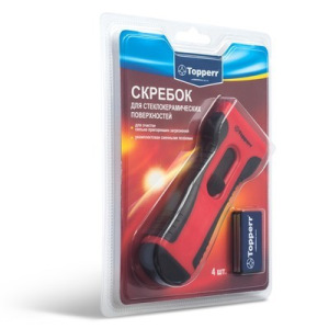 Скребок для стеклокерамики Topperr SC 4, со сменными лезвиями, 4 шт. Скребок для стеклокерамики Topperr SC 4, со сменными лезвиями, 4 шт.